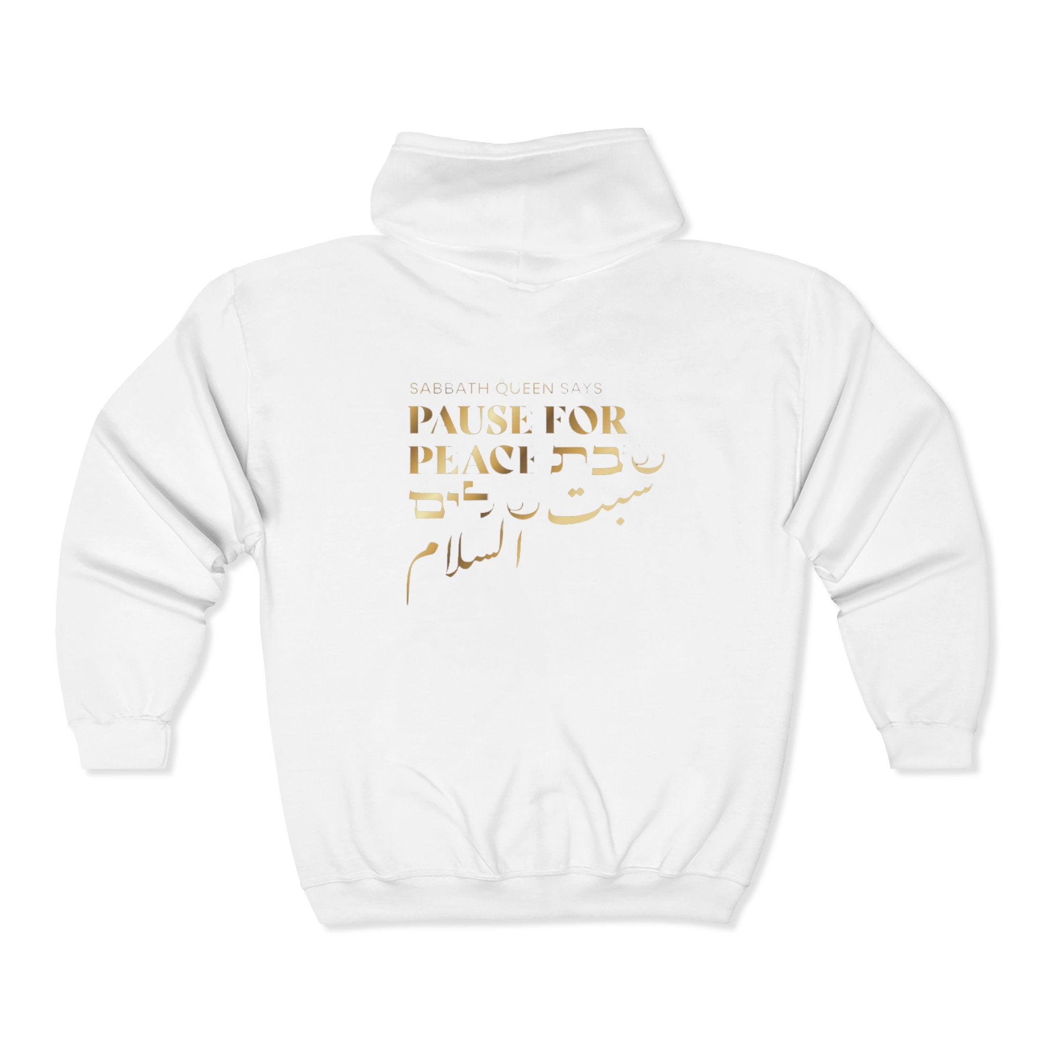 Pause for Peace Zipper Hoodie