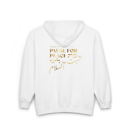 Pause for Peace Zipper Hoodie